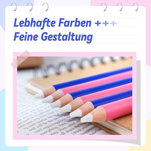 YPLUS Radiergummi – 3 Stück Präzise und saubere Radierung, ideal für Kinder und Schule, einzigartiges Stift-Design, inklusive Spitzer - Rosa
