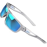 ATTCL Sport Polarisierte Sonnenbrille Für Herren Damen TR90 Radfahren Fahren Angeln UV-Schutz Sonnenbrillen J2021 Touqianhui-Blue