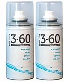 3-60 Lens Cleaner Spray 400ml Twin Pack – Streak Free Glasses Cleaner for Spectacles, Sunglasses, Camera Lens, Screens & Optical Lenses – Anti Smear Multi Surface Cleaning Solution