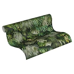 Jungle Behang Greenery A.S. Création Vliesbehang 10.05 m x 0.53 m Groen Gemaakt in duitsland 372802 37280-2