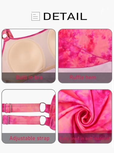 Septangle Womens Ruffle Tankini Tops Tummy Control Bathing Suit Tops Only Modest Swimsuit Top No Bottom4