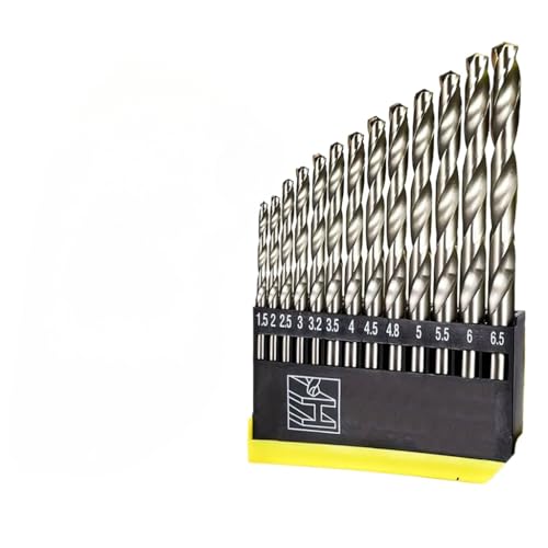 Kit Jogo 13 Brocas Em Aço Rápido Metais Aço Ferro Cobre Alumínio Madeira Com Caixa