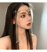 FDSmall Women Headband Head Chain Water Drop Head Chain Headwear Fairy Hair Ornaments Sti...
