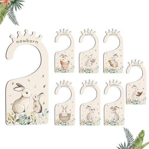 Baby Clothes Dividers for Closet - Set of 8 Wooden