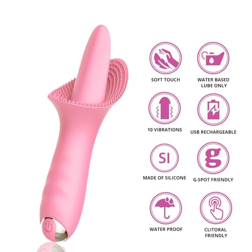 Tırtıklı Dil Vibratör Pembe