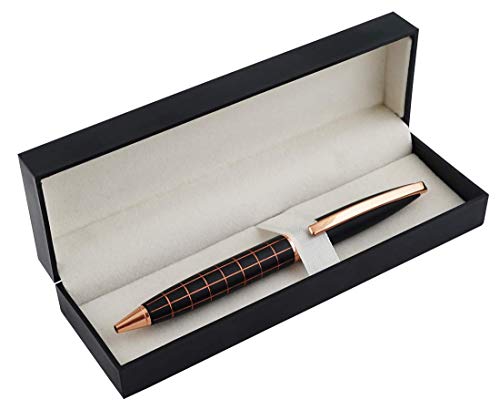 Image of amazon basics Elegant Ballpoint Pen with Classy Stainless Steel Body (Blue Ink)