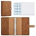 Produktbild MoKo 6 Löcher Binder Notizbuch, A5 PU Leder Loseblatt Notizbuch Binder Notebook mit 12 Stück Transparenten Plastik Binderumschlägen Binder Taschen Etikettenaufklebern, Braun