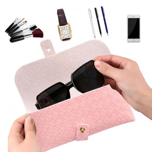 Image of Glasses storage bag Travel sunglasses myopia glasses storage bag Fashion leather storage bag