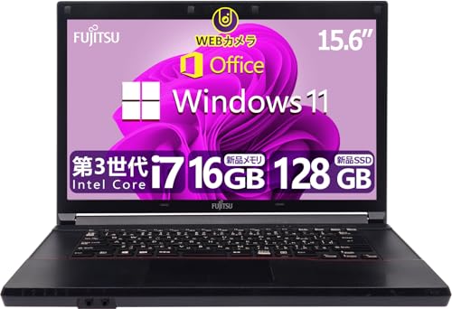 yςݕiz yWEBJ & CPU:Core i7 & eʃ16GBzxm m[gp\R FMVV[Y/15.6^/3CPU Core i7/SSD128GB/Windows11/Office/ݒsv/DV