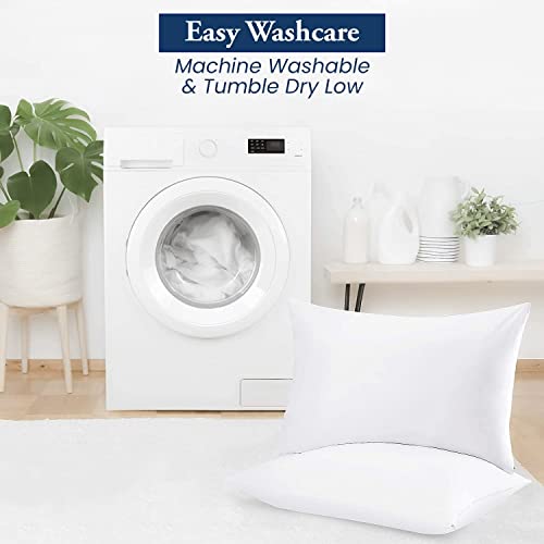 Image of Toddler Travel Pillowcase Set of 2 pc 14x20 inch White Solid Baby Pillow Cover 100% Soft Egyption Cotton 500 Thread Count with Zipper Closer Decorative Pillowcase 14x20 White Solid