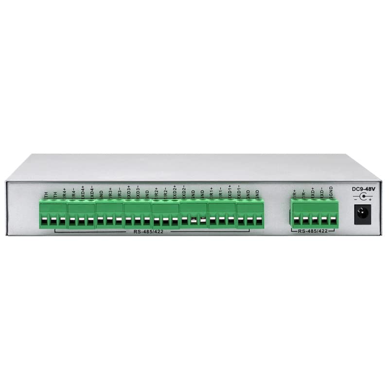 UOTEK RS485/422 Hub Industrial Grade RS-485/422 to 4 Ports RS-485/422 Hub with 3KA Lightning Surge Protection for Outdoors