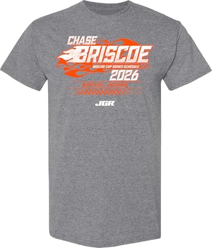 Chase Briscoe #19 NASCAR 2026 Cup Series 2 Sided Race Schedule T-Shirt image 5