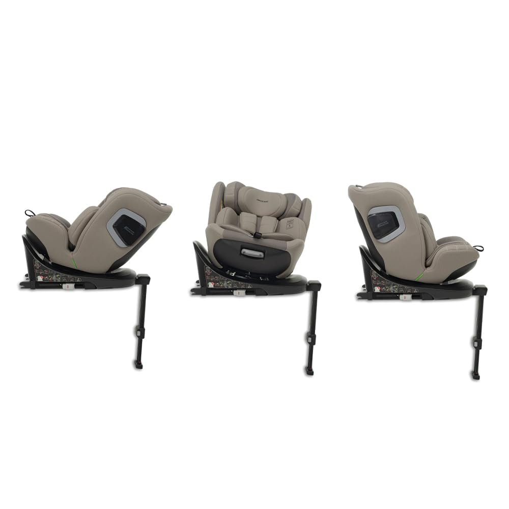 Foppapedretti Iturn PRO i-Size seggiolino auto girevole 360° per bambini da 40 a 150 cm di altezza, Black