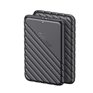 ORICO 2 Stücke 2, 5 Zoll Festplattengehäuse mit USB 3.0 Kabel Werkzeugloses Externes HDD Gehäuse für 2, 5 Zoll SATA SSD und HDD in Höhe 9.5mm 7mm, UASP, Max 4 TB, Schwarz