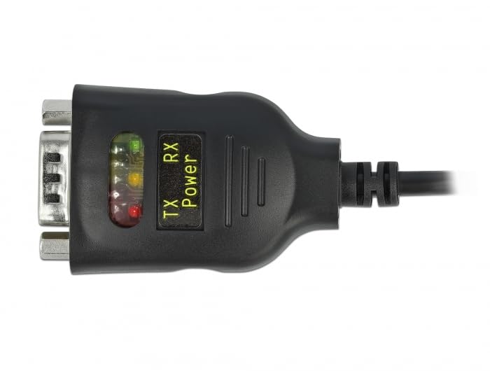 DeLOCK 90494 cable de serie Negro 0,35 m USB Type-C RS-232 DB9