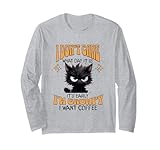 Photo Gallery divertente gatto scontroso amante del caffè sarcastico i want coffee maglia a manica Photo Gallery divertente gatto scontroso amante del caffè sarcastico i want coffee maglia a manica