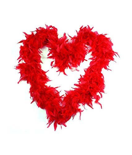 60g Thick Red Feather Boa 2m/6.6ft Long Hen Night Accessories Fancy Dress Party Cosplay Flapper 1920s Burlesque Feathers Scarf - Image 4