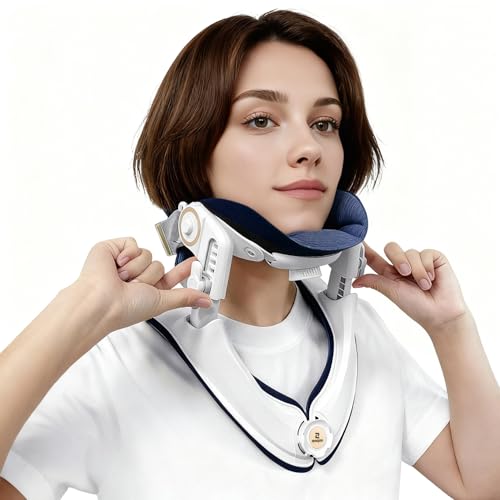 Zenopax Neck Traction Device, 2-in-1 Cervical Traction Device for Neck Support and Pain Relief, Lightweight and Adjustable, Suitable for Home Use