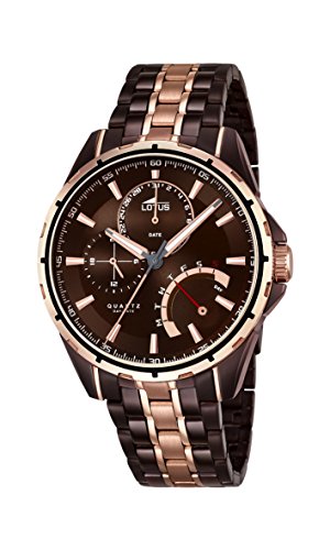 Herren Analog Quarz Uhr mit Edelstahl beschichtet Armband 18206/1