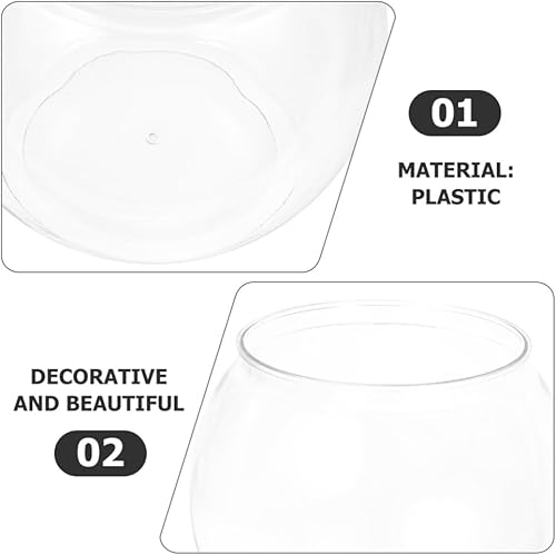 Miniatura 8 de Didiseaon Cuenco de pescado de plástico acuario tanque de peces pequeño pecera de plástico Ivy cuencos para centros de mesa de dulces, suministros