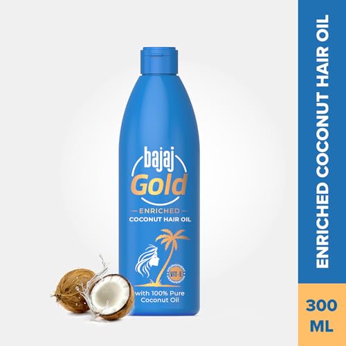 Image of Bajaj Gold Coconut Hair Oil, Enriched With Vitamin E, 300ml