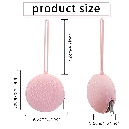 FuninCrea Coin Purse, Waterproof Silicone Coin Pouch for Shopping and Travel, Mini Headphone Case with Zipper, Portable Circular Small Coin Pouch for Storage Coin, Key, Lipstick, Access Card (green)2