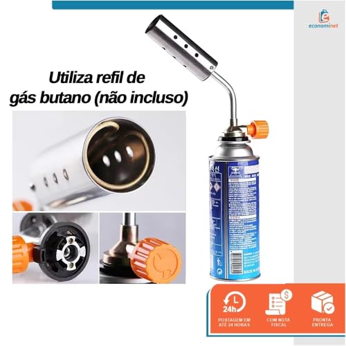 Maçarico Portátil para Solda a Gás Butano Starfer Ajustável para Reparos e Uso Industrial Soldagem e