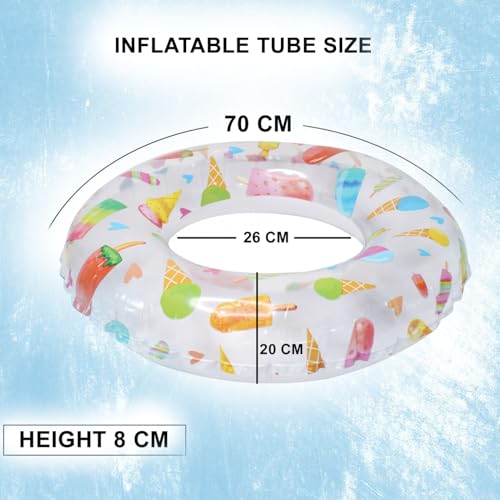 Image of GLAN Inflatable Swim Ring for Kids Safe and Durable Pool Float Swimming Training Funny Activity for Boys and Girls Age 3-6 Years (Swimming Ring Multicolour)