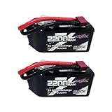 CNHL 2200mAh 3S Lipo Battery 40C 11.1V Shorty lipo Battery with T Plug for RC Airplane Car RC Vehicles Boat Drone FPV Helicopter Truggy Truck Crawler(2 Packs)