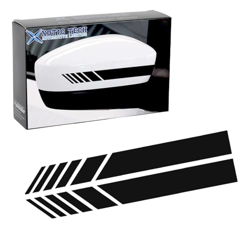 x xotic tech Racing AMG Style Rearview Mirror Stripe Stickers Vinyl Decals Compatible with Mercedes Dodge Chevrolet Chrysler etc. (7.87”x0.78”, Black)