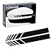 Xotic Tech 2pcs Black Racing Style Vinyl Decals Rearview Mirror Stripe Stickers for Mercedes Benz W204 W212 C Class etc.