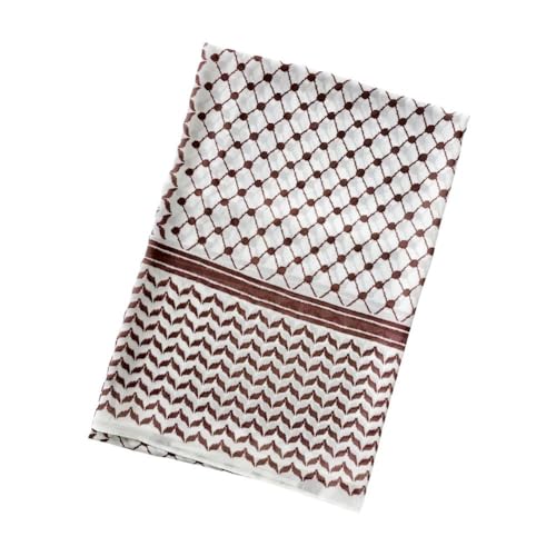 Palestine Scarf Arab Keffiyeh,Muslim Women's Chiffon Hijab Shawl Printed,Keffiyeh Arab Unisex Scarves 28 * 71inches (khaki, onesize)