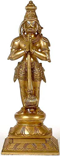 Statue Hanuman debout Exotic India en laiton : le cadeau spirituel idéal