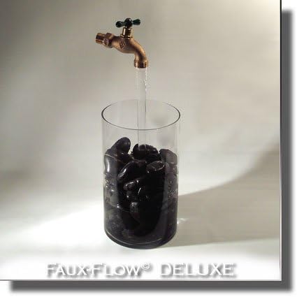 Amazon.com: Glass Cylinder Garden Faucet Faux-Flow DELUXE Fountain ...