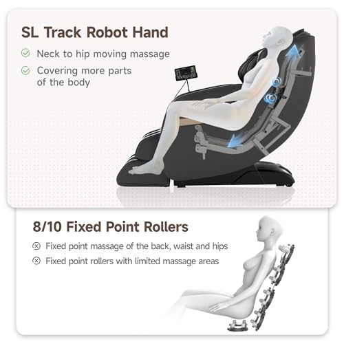 Real Relax 2026 Massage Chair Full Body,Zero Gravity Upgraded SL-Track Massage Recliner with 8 Auto...