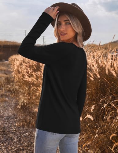 Ekouaer Womens Long Sleeve Shirts Raglan Sleeve Thermal Tops Fall Clothes - image 3