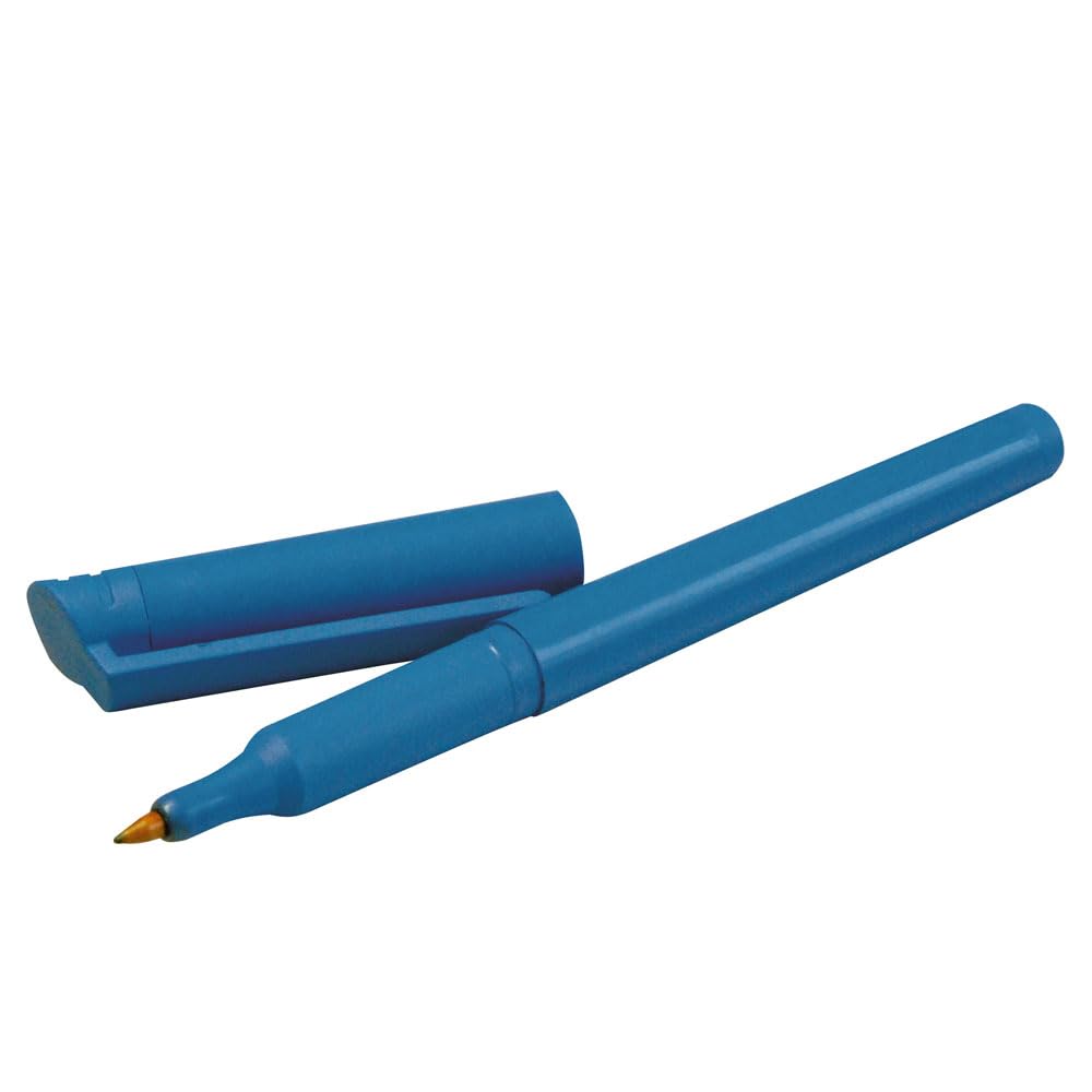 FRANZ MENSCH 10 Stück Hygostar Folienmarker | detektierbar, blau, L: 14 cm, Schriftfarbe: schwarz, Folienmarker, Permanentmarker, Folienstift