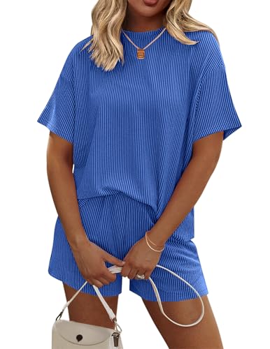 Image of Ekouaer 2 Piece Sets for Women Matching Lounge Sets Summer Outfits