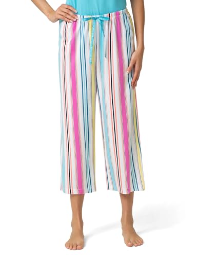 Image of HUE Women's Summer Vacation Pajama Separates, Soft, Whimsical Print Pjs with Tropical Beach Themes, Flip Flops, Cocktails