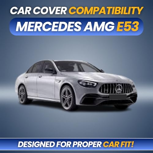 Image of Premium 100% Waterproof Car Cover for Mercedes AMG E53 Model | All-Weather, UV & Dust Protection | Heavy-Duty 3-Layer Fabric | Custom Fit with Mirror & Antenna Pockets | Navy Blue