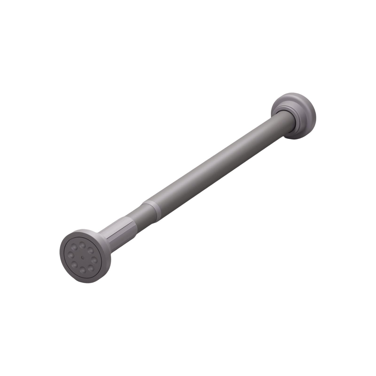 Adjustable Carbon Steel Shower Curtain Rod Retractable Sturdy Easy To Install Wardrobe Hanging Pole No Drilling Required stable(Gray,110-200cm)