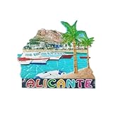 Alicante España Imán 3D para nevera, recuerdo nacional, regalo especial de viaje, decoración del hogar y la cocina