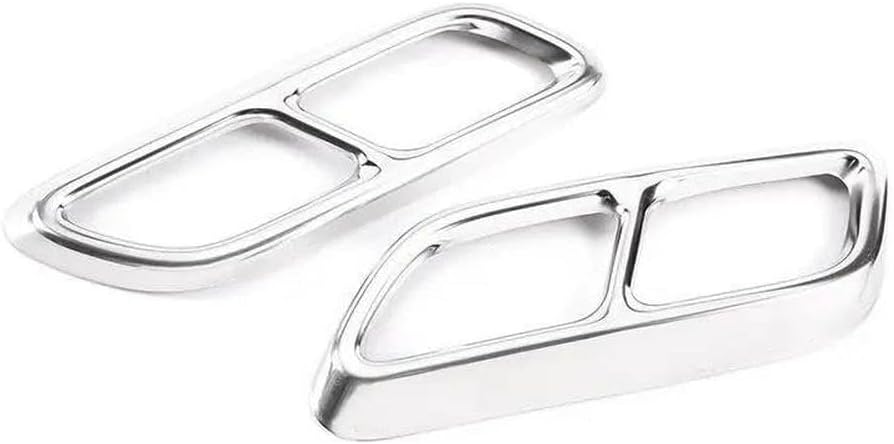 For Cadillac CT4 CT5 2020-2023 Car Silver/Glossy Black Stainless Steel Tail Muffler Exhaust Pipe Cover Rear End Components(TYPE A)