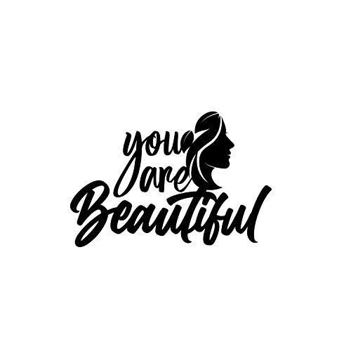 Image of eCraftIndia You are Beautiful Woman Black Engineered Wood Cutout Wall Art Decor| Wall Decoration Items| Wooden Wall Decor Item| Home Wall Decor for Living Room Bedroom| Gift for Diwali Women's Day