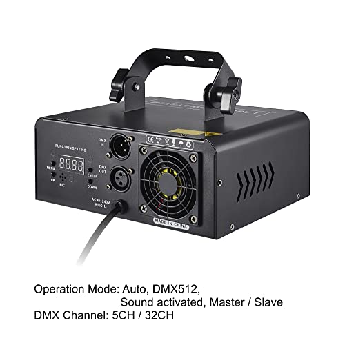 Laser Lights Stage Lights, Gruolin 3D Animation Dj Party Laser Light Full Color With Dmx512 & Sound Activated, Perefct For Disco Party Bar Club Dj & Stage Lighting #TOP4