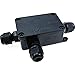 Sperrins Waterproof Junction Box Outdoor Black Plastic Connector Gland Electrical Junction Box Accessory for Outdoors