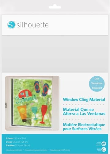 Silhouette America Silhouette of America Media CLR Printable Window Cling 8.5'X11' 5/Pkg Clear