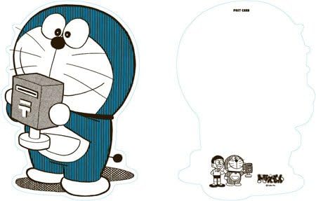 Amazon ドラえもん原作45周年記念 ダイカットポストカード ドラえもん ポスト アニメ 萌えグッズ 通販