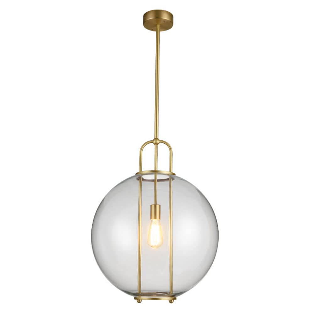 Lustre créatif minimaliste E26 E27 avec boule en verre de personnalité