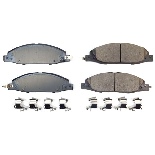 Image of PowerStop Front Brake Pads For Ford Mustang 2024-25 - Ceramic Brake Pads With Installation Hardware, 17-2514